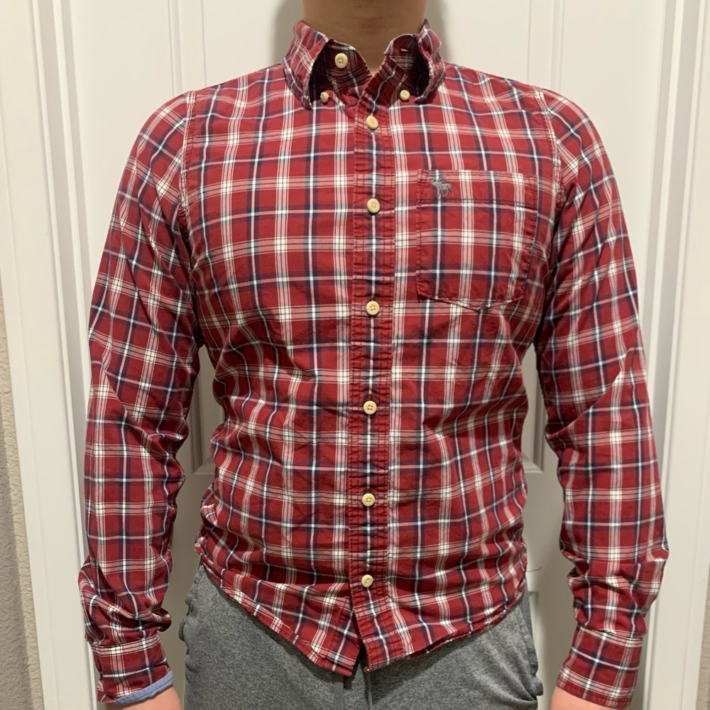 Mens Abercrombie flannel long sleeve - size medium